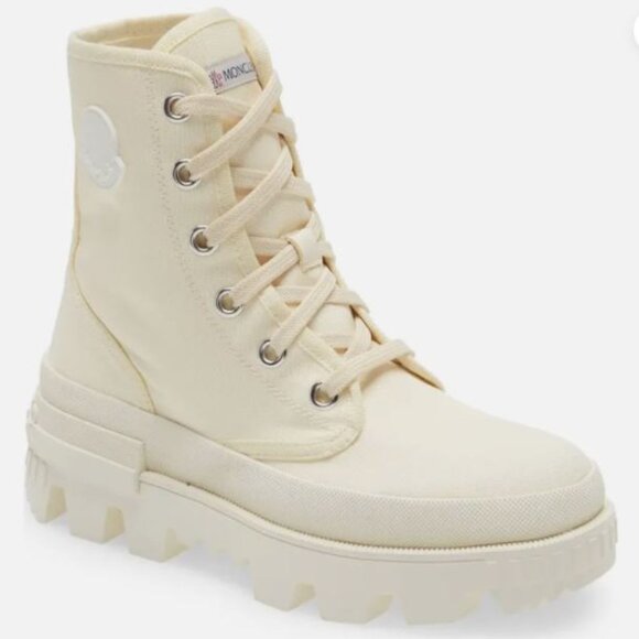 NWB Moncler Pyla Bootie Boots Lace Up High Top Water Repellent  40 - Picture 1 of 14
